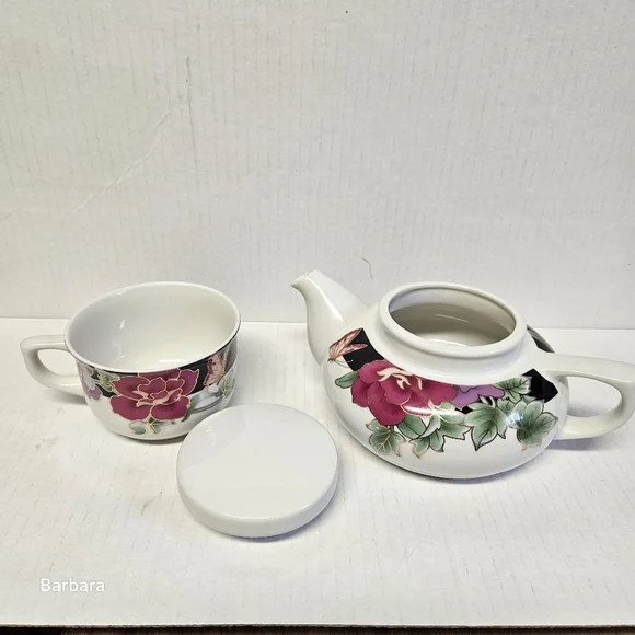 Vintage Bali Collection Stacking Tea-for-One Set - Picture 6 of 11